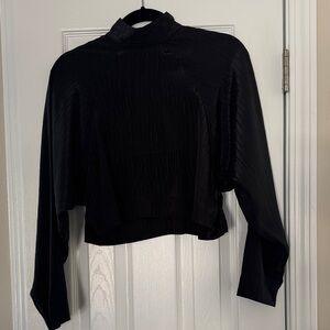 H&M Black Satin Blouse